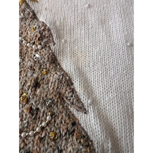 Vintage Victoria Jones Embroidered Christmas Tree Sweater Women’s Size Medium - Picture 8 of 8